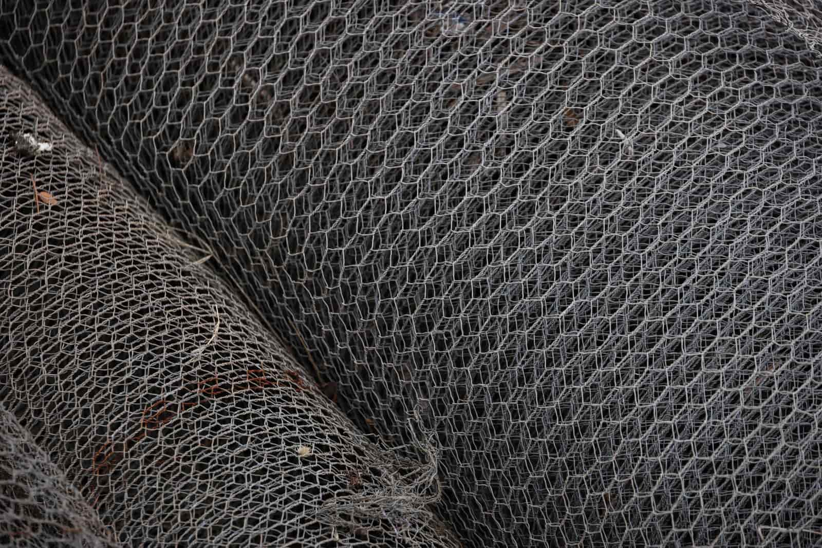 Close view of rolled galvanized wire mesh